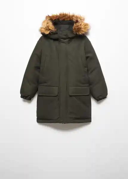 Abrigo Anorak Fran Khaki Talla 05 Niños Mango
