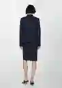 Blazer Americana Paloma Marino Talla 36 Mujer Mango