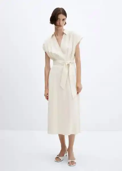 Vestido Ali-W Off White Talla XL Mujer Mango