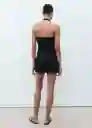 Vestido Giuseppe Negro Talla M Mujer Mango