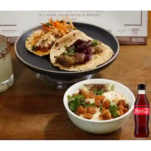 Combo 3 Tacos + Coca-Cola Sin Azúcar 350 ml