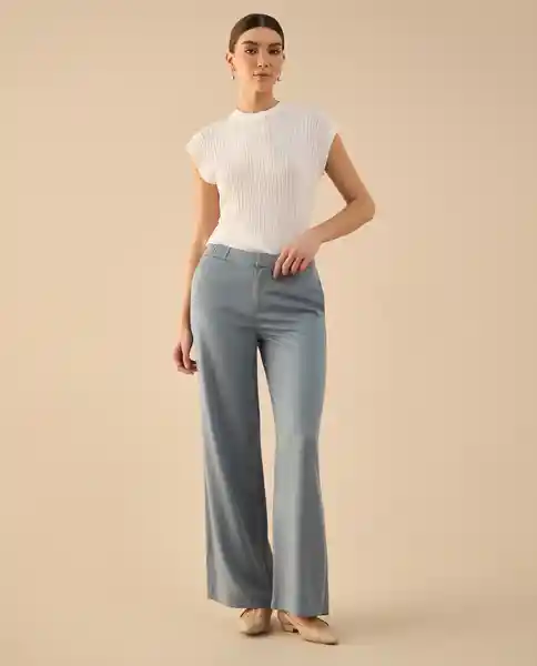 Pantalón Azul Chambray Medio Talla 8 432G004 Esprit