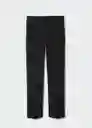 Pantalón Anne Negro Talla 42 Mujer Mango