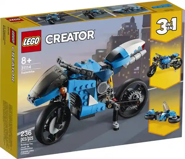 Lego Set de Construcción Creator 3 en 1 Supermoto