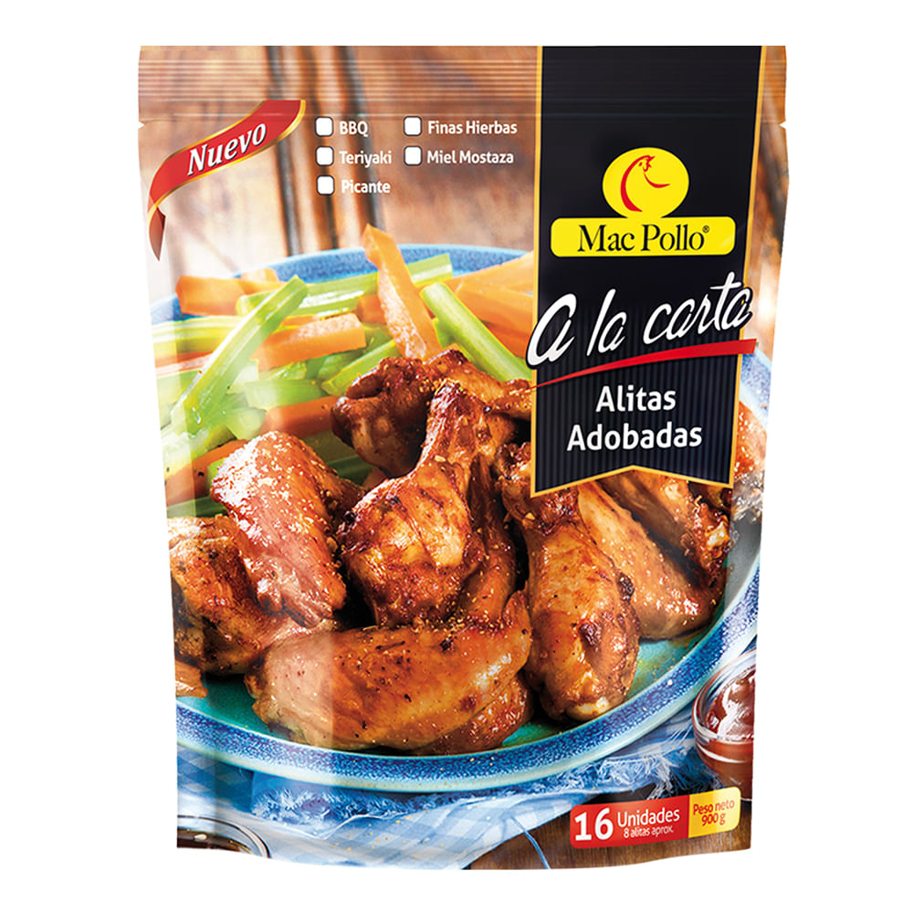 Mac Pollo Alitas Adobadas a la Carta 900 g