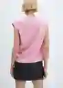 Camiseta Viri Rosa Talla S Mujer Mango
