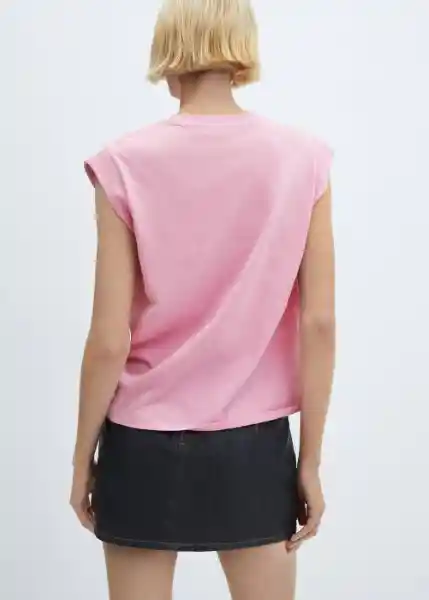 Camiseta Viri Rosa Talla S Mujer Mango