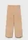 Pantalón Nina Beige Talla 40 Mujer Mango