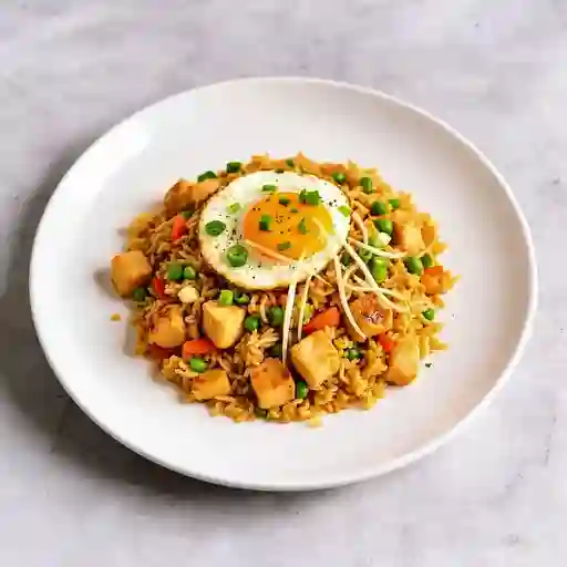 Arroz tepanyaki frito de pollo