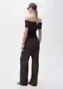 Pantalón Olive Marrón Talla 36 Mujer Mango
