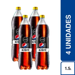 4 x Pepsi Gaseosa Sabor a Cola Sin Azucar