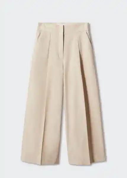 Pantalón Pope Beige Talla 36 Mujer Mango