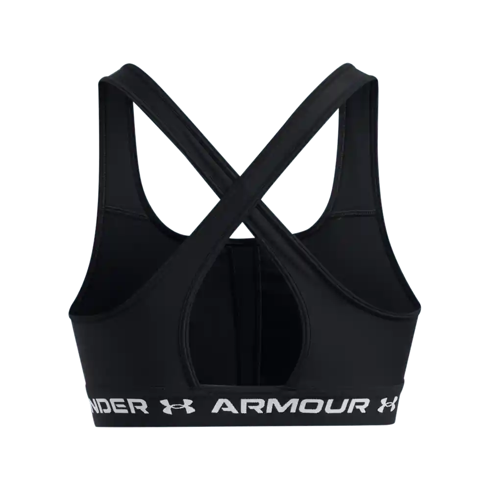 Under Armour Crop Crossback Mid Bra Mujer Negro XS