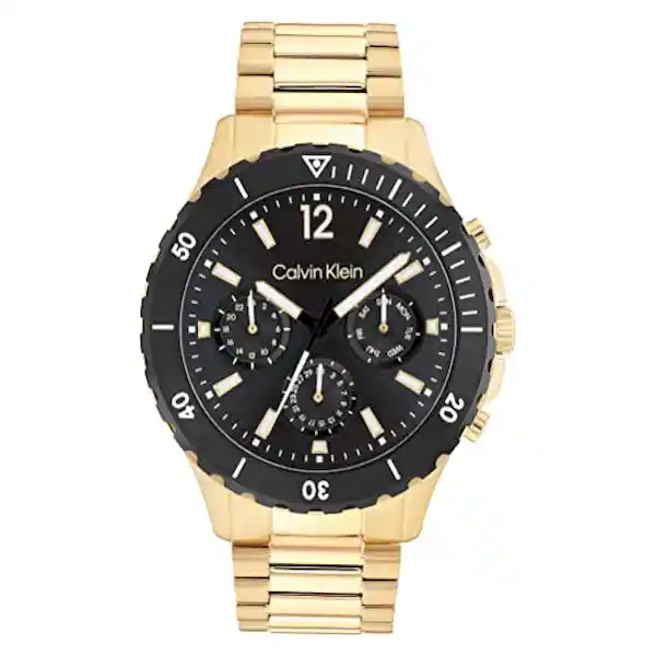 Reloj Sport Para Hombre Color Dorado 25200116 Calvin Klein