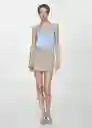 Top Bobar Celeste Talla XS Mujer Mango