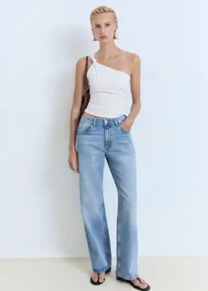 Top Bea Blanco Talla L Mujer Mango