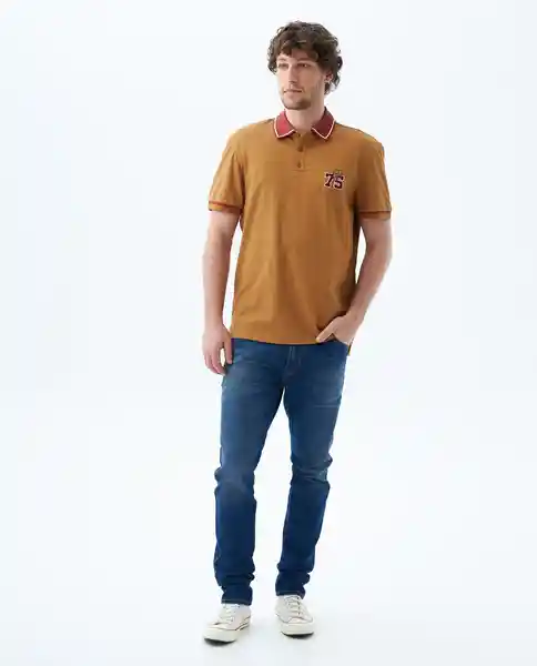 Camiseta Hombre Café Talla L 809F013 Americanino