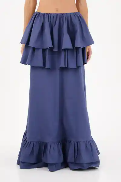 Falda Larga Brumelia Azul Talla 02 M