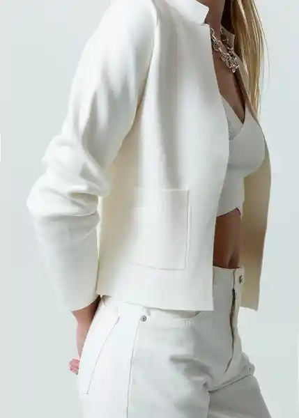 Saco Tejido Mujer Crudo Puro Claro Talla S 582G036 Naf Naf