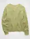 Suéter Tejido Mujer Verde Talla: SMALL 1450309 American Eagle