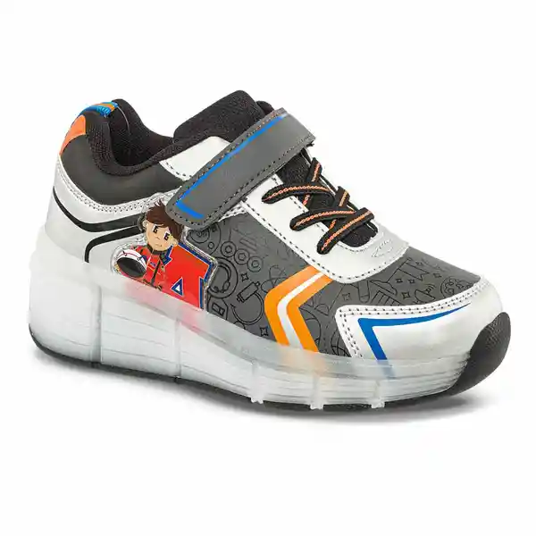 Los Gomosos Tenis Patines Con Luces Mottul Niño Gris Talla 30