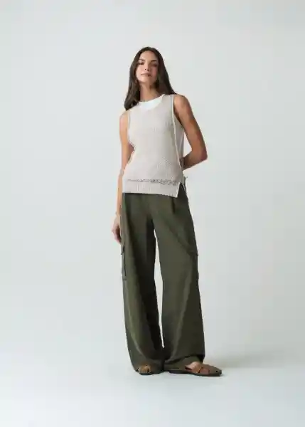 Saco Tejido Mujer Crudo Ballueca Claro Talla M 482G084 Naf Naf