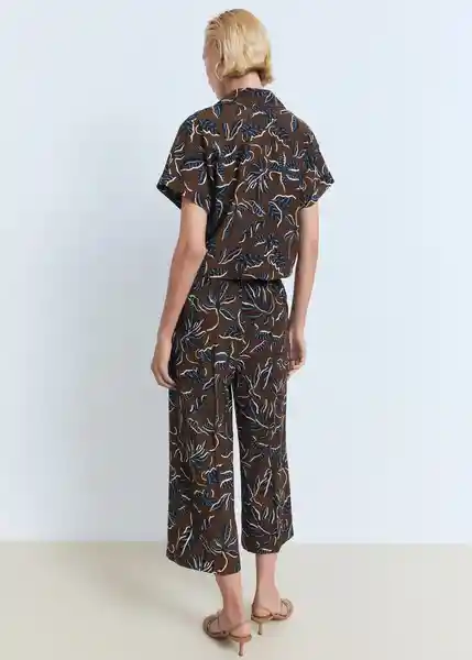 Camisa Life Marrón Talla L Mujer Mango