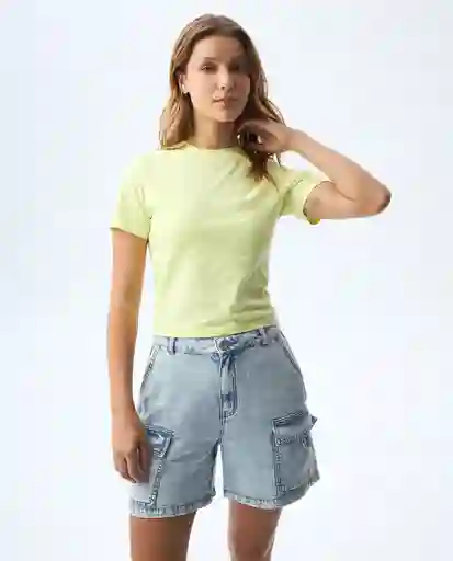 Camiseta Mujer Amarillo Talla S 601G004_AMA120530 Americanino