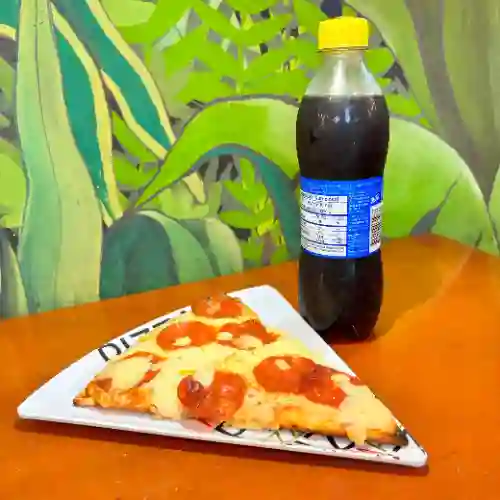 Porción Pizza Peperoni + Gaseo Pet400