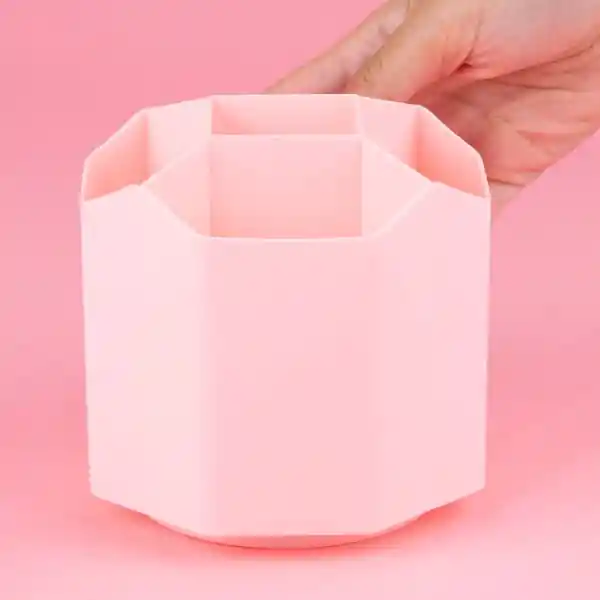 Portalápiz Giratorio de 5 Ranuras Mori Girl Rosa Miniso