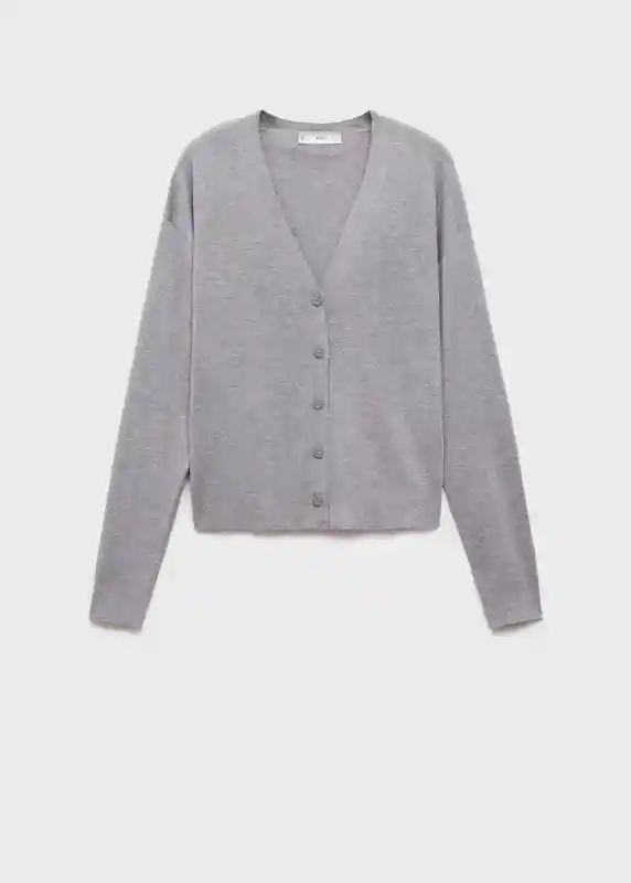 Cardigan Lucca Gris Claro Vigore Talla L Mujer Mango