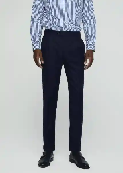 Pantalón Siena Navy 38 Hombre Mango