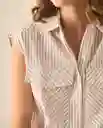 Camisa Café Barro Medio Talla M 113G012 Esprit