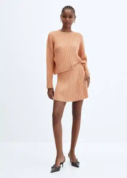 Falda Phill Peach Talla M Mujer Mango