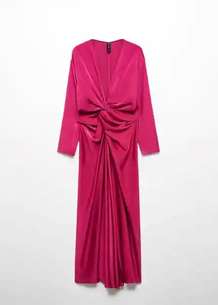 Vestido Fresno4 Fucsia Talla 18 Mujer Mango