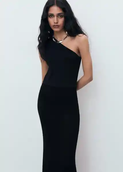 Vestido Asim Negro Talla S Mujer Mango