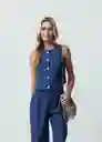 Camisa Spam Mujer Azul Anochecer Ultra Oscuro T S 412G301 Naf Naf