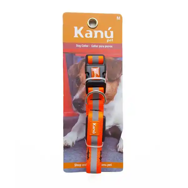 Kanu Collar Para Perro Reflectivo Naranja M