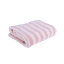 Toalla de Baño Rayada Serie Rosa Miniso