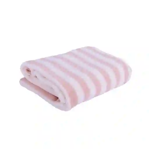 Toalla de Baño Rayada Serie Rosa Miniso