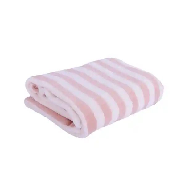 Toalla de Baño Rayada Serie Rosa Miniso