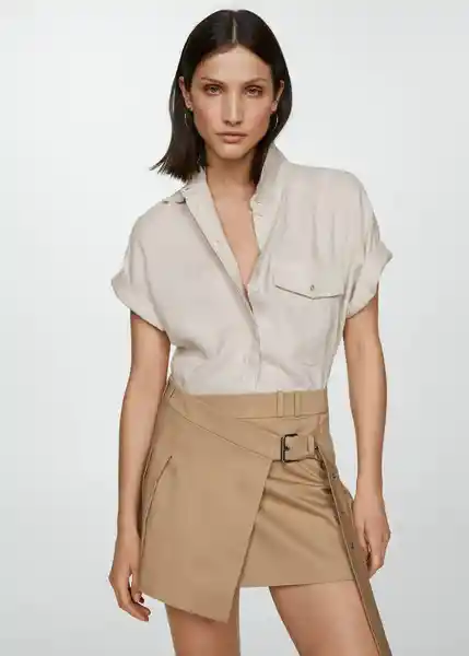 Camisa Pacha Arena Talla M Mujer Mango