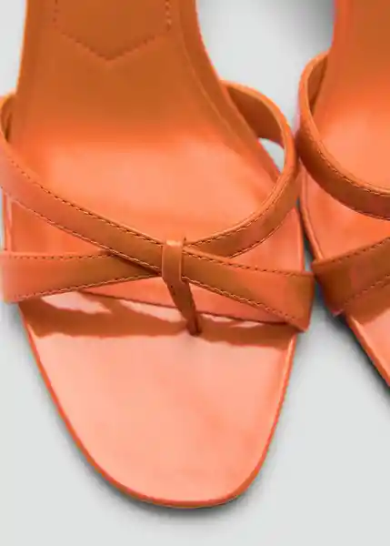 Sandalias Plane1 Naranja Talla 36 Mujer Mango