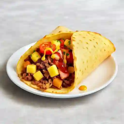 Arepa con Carne de Res