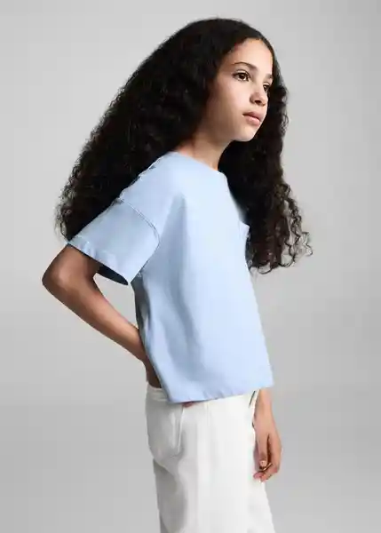 Camiseta Jimmy Celeste Talla 08 Niños Mango