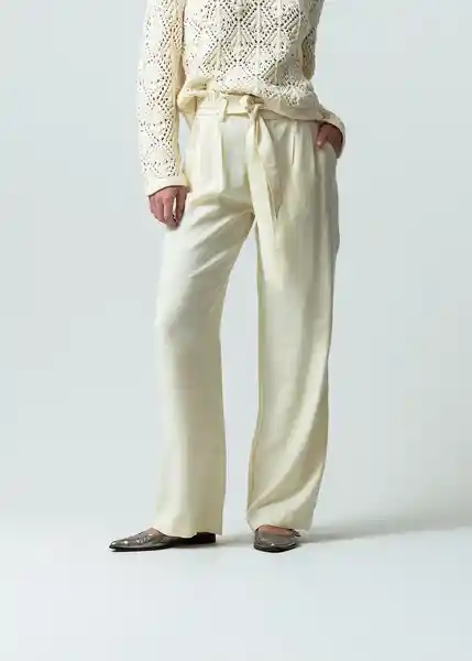 Pantalón Allie Amarillo Resplandor Claro T 12 032G326 Naf Naf