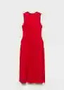 Vestido Maya Rojo Talla M Mujer Mango