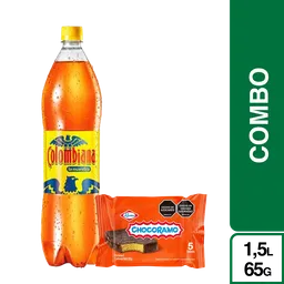 Combo Chocorramo Tajada 65 g x 5 Und + Colombiana 1.5 L
