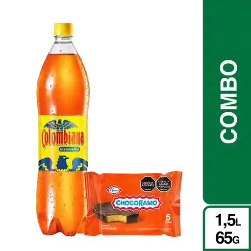Combo Chocorramo Tajada 65 g x 5 Und + Colombiana 1.5 L