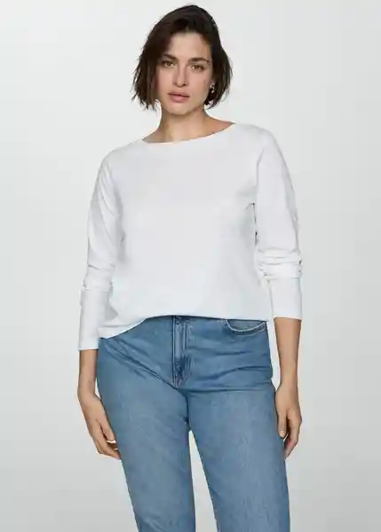 Camiseta Saco Blanco Talla S Mujer Mango